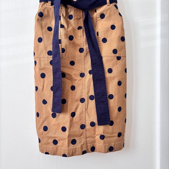 Boden Edith Midi Dress Camel Polka Dot - Picture 7 of 9